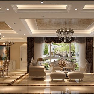  The false or suspended ceiling is a group of metal tiles, wooden panels, or gypsum shredders, and it is installed or fixed under the concrete ceiling
                          